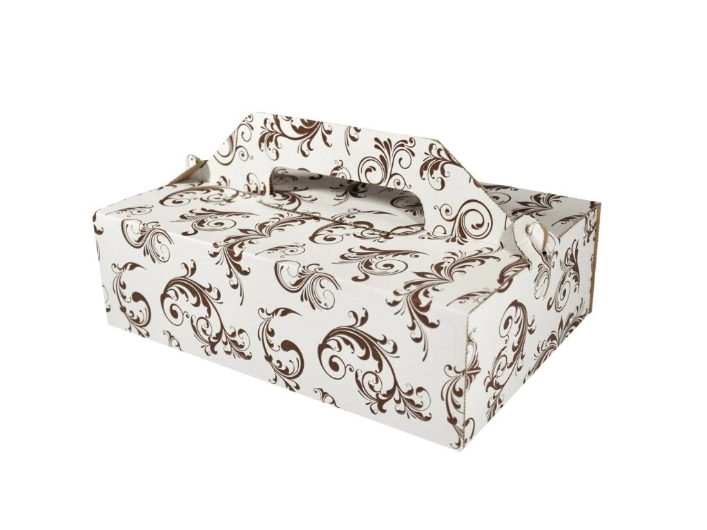 Krabica s uškom 27x18x8cm (zákusková) 50ks