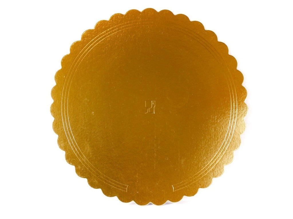 Podložka pod tortu 2400g Ø30cm “obojstranná” zlato-čierna